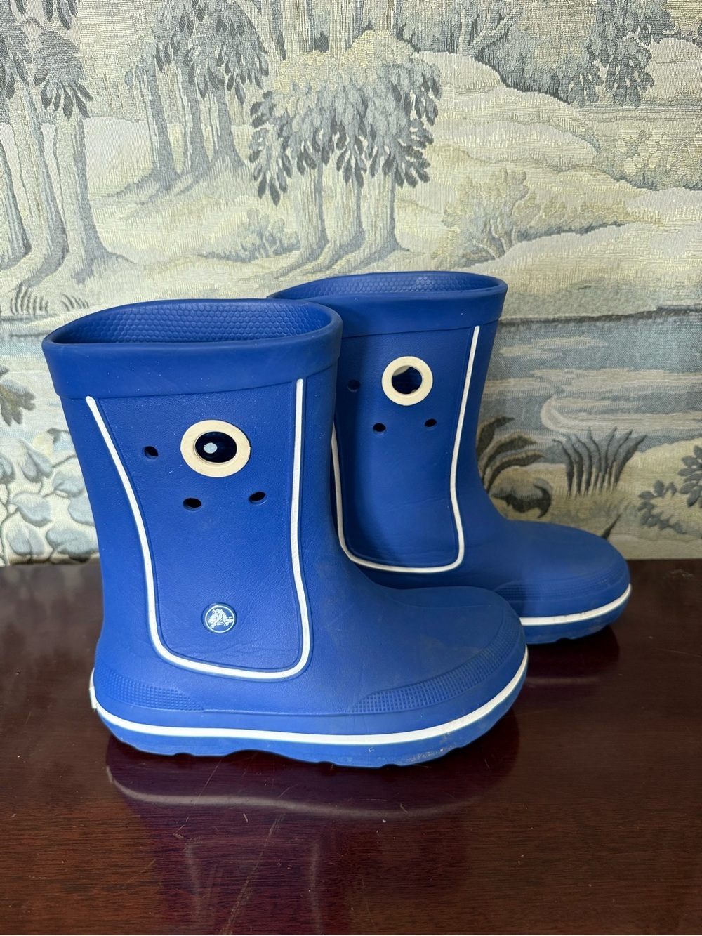 Kids Crocs Blue Rain Boots J 3